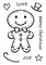 Woodware Craft Collection Woodware Clear Singles Gingerbread Man 3 in x 4 in Stamp